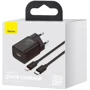 Зарядное устройство Baseus USB-C Wall Charger Super Si 20W Black with Cable USB-C to Lightning (TZCCSUP-B01) фото 8