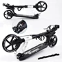 Самокат двоколісний Best Scooter PU колеса, 2 амортизатори, дискове гальмо Black/White (100077) фото 9
