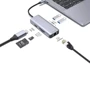 Адаптер Proove Adapter Iron Link USB-C to 2xUSB3.0+SD+TF+RJ45+HDMI Silver (HBI700010004): Інтерфейс підключення USB-C