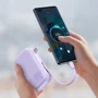 Зовнішній акумулятор Baseus Power Bank 20000mAh з USB-C Cable Q Pow Display 22.5W Purple (PPQD-I05) фото 8