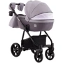 Коляска 2 в 1 Adamex Hybryd Plus BR228 серый - сиреневая кожа (выдавленная точка) (623682): Ширина шасси 61.5 см