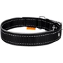 Ошейник Collar Dog Extremе нейлон двойной (ш 40мм, д 46-58см) со светоотражающей вставкой, черный: Цвет черный