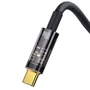 Кабель Baseus USB Cable to USB-C Explorer Series Auto Power-Off 100W 1m Black (CATS000201): Довжина 1 м