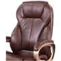 Крісло АКЛАС Томар ANF PU Dark Brown Коричневе (00127054): Оснащення С крестовиной, С колесиками, Подголовник, Подлокотники, Механизм качания