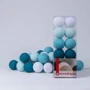 Гирлянда Cotton ball lights на 10 шаров 2,7м, Aqua: Длина, м 2.7