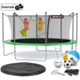 Батут Hop-Sport 14ft зелений із внутрішньою сіткою 427 см (5902308210479)