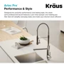 Змішувач для кухонного миття Kraus Artec Pro KPF-1603BGMB