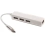 Адаптер PowerPlant Adapter USB-C to 3xUSB2.0+RJ45 (CA910397)