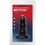 Анальная пробка Tripple Ripple Butt Plug Medium, 10.4x4 см, черный