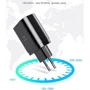 Зарядний пристрій Baseus USB Wall Charger 3xUSB 3.4A Mirror Lake Intelligent Digital Display Black (CCALL-BH01) фото 17