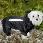 Комбинезон защитный с капюшоном Flamingo Raincoat Safety для собак черный 60 см (43305): Размер животного Большие