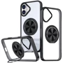 Чохол для iPhone Mobile Case TPU+PC Metal Ring with MagSafe Black для iPhone 16