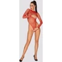 Сетчатое боди Obsessive B126 red XL/XXL