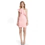 Платье H&M 3988204 44 розовое вечернее до середины бедра