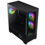 Корпус GAMDIAS Atlas M1 Black (4712960139565): Материал передней панели закаленное стекло