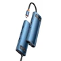 Адаптер Baseus Adapter USB-C to 3xUSB3.0+HDMI+RJ45+USB-C+TF+SD Blue (WKWG000103): Додаткові роз'єми SD+TF Card, USB-C, Ethernet, HDMI, USB OTG