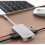 Адаптер WIWU Adapter Alpha 513HVP USB-C to USB3.0+USB-C+VGA+HDMI+3.5mm Grey: Цвет серебристый
