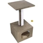 Когтеточка Lucky Pet домик Грот коричневая 33х33х67 см (555694)