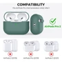 Чехол для наушников AhaStyle Silicone Case with strap Midnight Green (X003E46FGX) for Apple AirPods Pro 2 фото 1