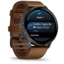 Смарт-часы Garmin Venu 4 45mm Slate with Black Silicone Band and Brown Leather Band (010-03014-03)