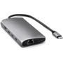 Адаптер Satechi Adapter USB-C to 4xUSB-C+RJ45+HDMI 8K Space Gray (ST-P8KEM): Колір серый
