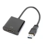 Адаптер Cablexpert Adapter USB to HDMI (A-USB3-HDMI-02): Цвет черный