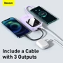 Зовнішній акумулятор Baseus Power Bank 20000mAh з USB-C Cable Q Pow Display 22.5W Purple (PPQD-I05) фото 9