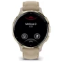 Смарт-часы Garmin Venu 3S Soft Gold Stainless Steel Bezel with French Grey Case and Leather Band (010-02785-55): Дисплей 1.2" AMOLED (390x390)