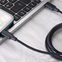 Кабель Proove Cable USB-C to Lightning Striped Silicone 1m Black: Тип USB-C - Lightning