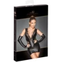 Платье Noir Handmade F212 Powerwetlook and lace minidress Вlack, L
