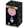 Металлическая анальная пробка Кроличий хвостик Alive Fluffly Plug L Pink
