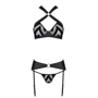 Сетчатый набор с узором Hima Set black XXL/XXXL - Passion