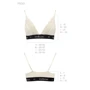 Эластичный топ с кружевом Passion PS001 TOP ecru, size M
