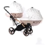 Универсальная коляска для двойни 2 в 1 Junama Glow Duo Slim 01, белый с бронзовым (J-G-DUOs-01) фото 8