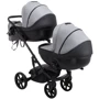 Коляска 2 в 1 для двойни Bair Next DUO Soft 10 Серый (625793): Количество блоков 2