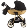Коляска 2 в 1 Adamex Hybryd Plus Polar (Gold) BR619 черный (золотой люрекс) - золотая кожа (623692): Количество блоков 1