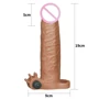 Насадка с вибрацией LoveToy Pleasure X-Tender Vibrating Penis Sleeve Flesh Add 2", Brown