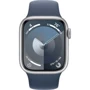 Apple Watch Series 9 41mm GPS Silver Aluminum Case with Storm Blue Sport Band - S/M (MR903) : Материал корпуса алюминий