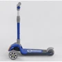Самокат трехколесный Best Scooter складной алюминиевый руль, 3 колеса PU со светом Black/Blue (102024): Максимальная допустимая нагрузка, кг 60