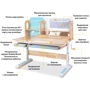 Детский стол Mealux Winnipeg Wood BL (арт. BD-640 Wood BL): Тип Парта