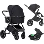 Универсальная коляска 3 в 1 FreeON JOY PLUS black (49683)