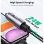 Зарядное устройство Ugreen Car Charger USB+USB-C CD130 24W 2.4A Gray (50592): Сила тока 2.4А и более