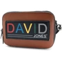 Женская сумка кросс боди David Jones коричневая (7771685)