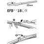 Двірник безкаркасний TRICO ExactFit Flat (700мм) EFB7018L: Конструкція безкаркасні