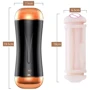 Мастурбатор с двумя входами и вибростимуляцией BOSS Vibrating Masturbation Cup USB 10 function + Interactive Function, BS6300030