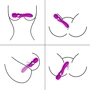 Универсальный вибромассажер Foxshow Silicone Dual Massager Purple