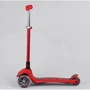 Самокат трехколесный Best Scooter складной алюминиевый руль, 4 колеса PU со светом Red (99639): Максимальная допустимая нагрузка, кг 60 кг