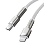 Кабель Baseus Cable USB-C to Lightning Cafule Metal PD 20W 2m White (CATLJK-B02) фото 3