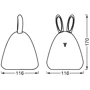 Ночной светильник LEDVANCE NIGHTLUX TOUCH LED 2,5W Rabbit, micro-USB, RGBW: Стиль Детский