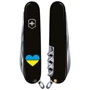 Мультитул Victorinox Spartan Ukraine 91мм/12 функций /черный /Сердце сине-желтое (1.3603.3_T1090u): Тип мини-мультитул